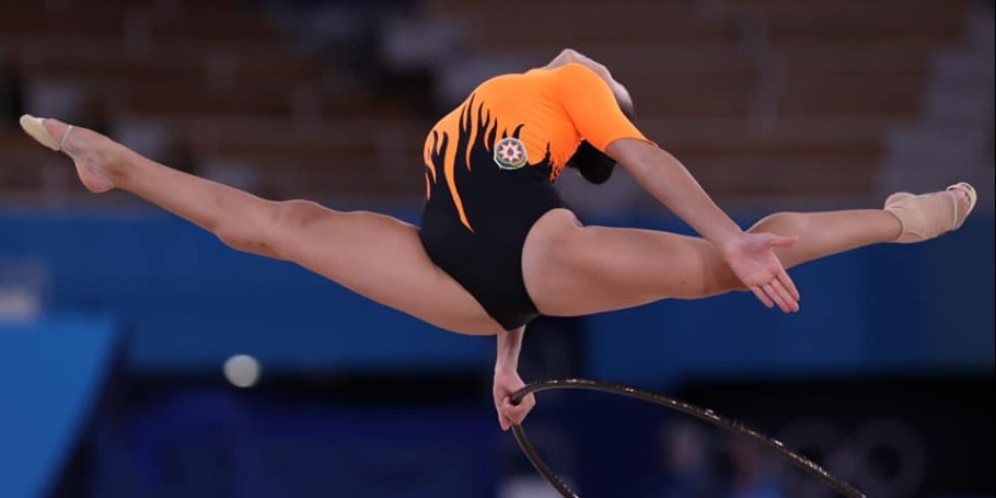 The first Azerbaijani to perform at the Rhythmic Gymnastics competitions of the Olympics