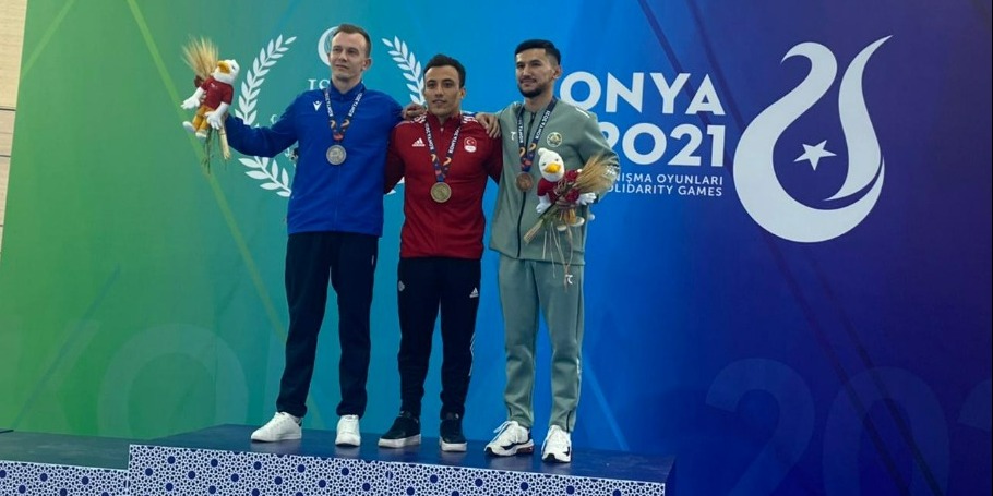 Ivan Tikhonov wins the country’s first medal in Gymnastics discipline at the 5th Islamic Solidarity Games 