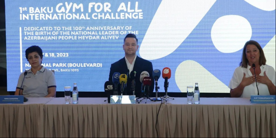 Состоялась пресс-конференция, посвященная 1-му международному “Challenge” Баку по Гимнастике для всех 