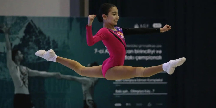 Aerobic gymnasts gather at the Baku Olympic Sports Complex