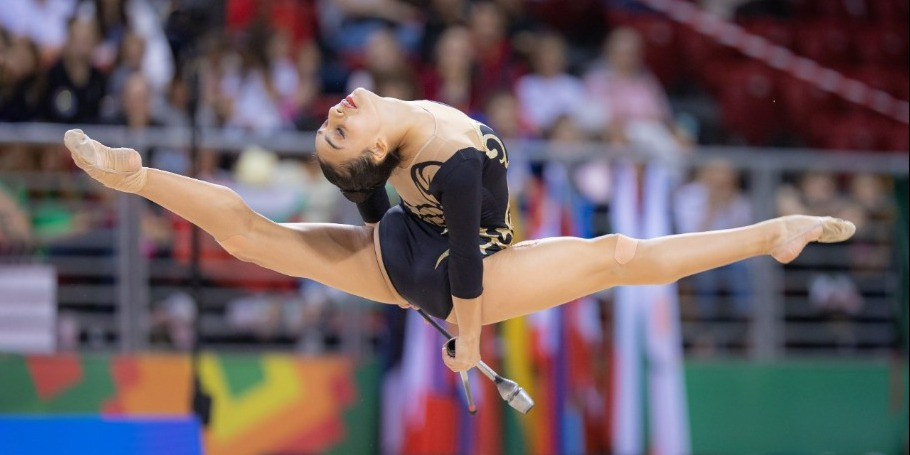 Our Rhythmic gymnast performs in the Final at the World Championships