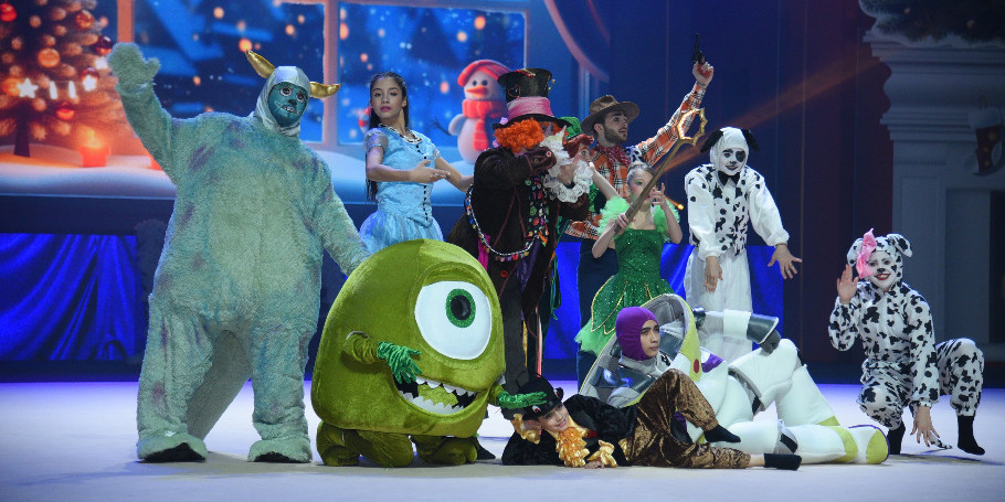 Gymnasts and fairytale characters celebrated the holiday together