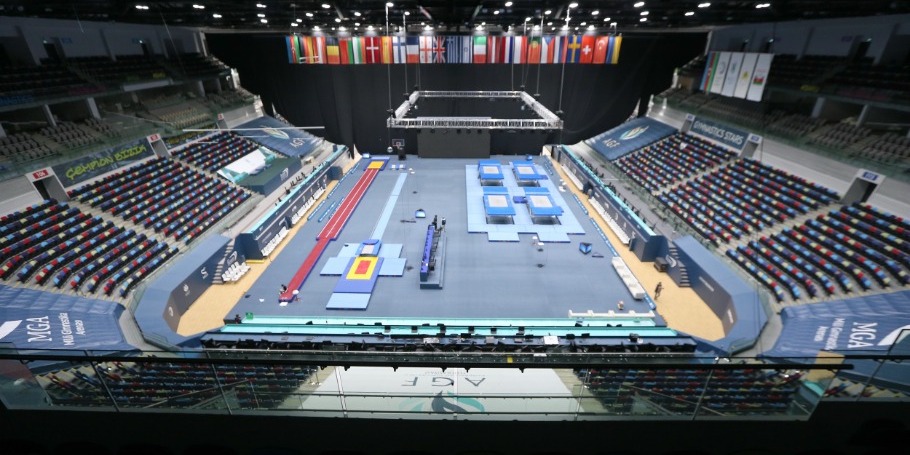 Milli Gimnastika Arenasi (National Gymnastics Arena) is preparing for the next World Championships