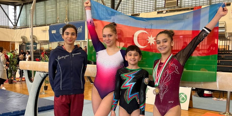 Qadın idman gimnastımız 2 medal qazanıb