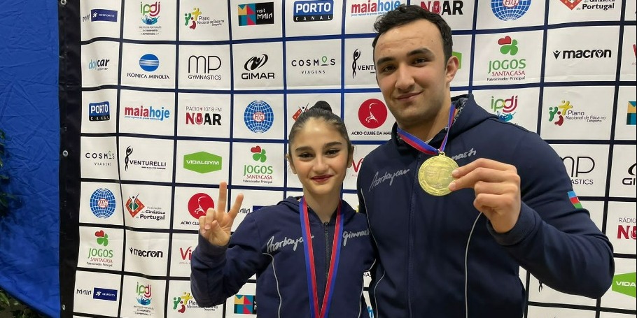 Наша смешанная пара завоевала для Азербайджана первую медаль года по акробатической гимнастике