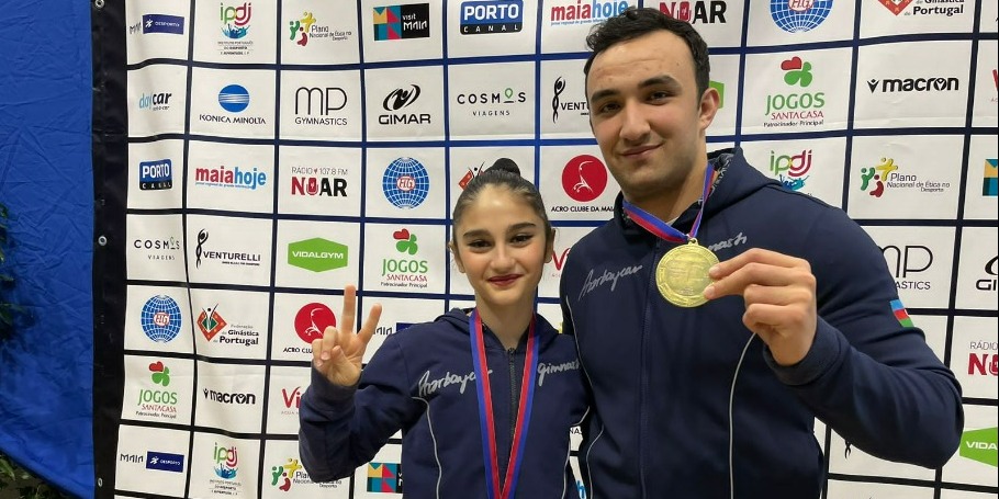 Qarışıq cütlüyümüz akrobatika gimnastikası üzrə ilin ilk medalını ölkəmizə qazandırıb