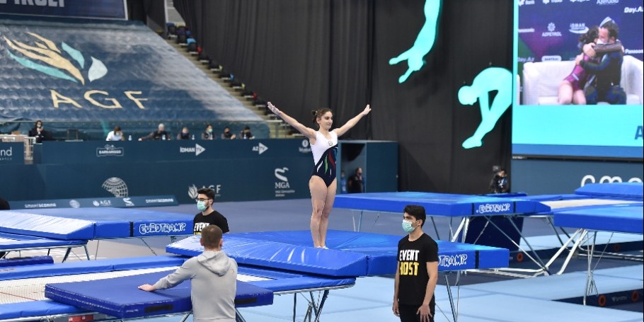 Seljan Mahsudova wins the Silver medal at the FIG Trampoline Gymnastics World Cup