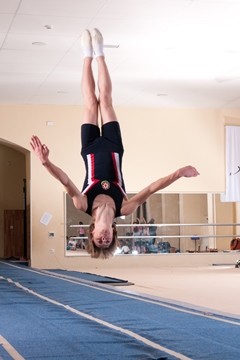 ... And first medals from acrobats and tumblers