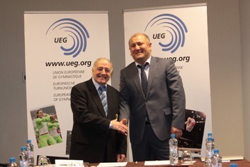 European Union of Gymnastics and Kapital Bank sign a partnership agreement.