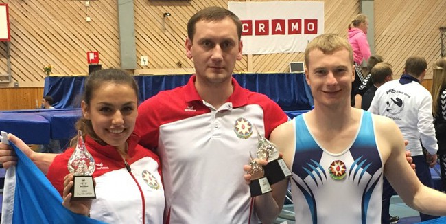 Azerbaijani trampoline gymnasts win three medals at Frivolten Cup
