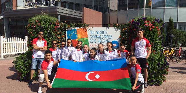 Азербайджанские гимнасты – впервые на Гимнастраде!