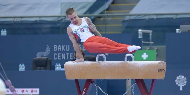 Bakıda idman gimnastikası üzrə Dünya Kuboku yarışlarının ilk günü start götürüb (FOTO)