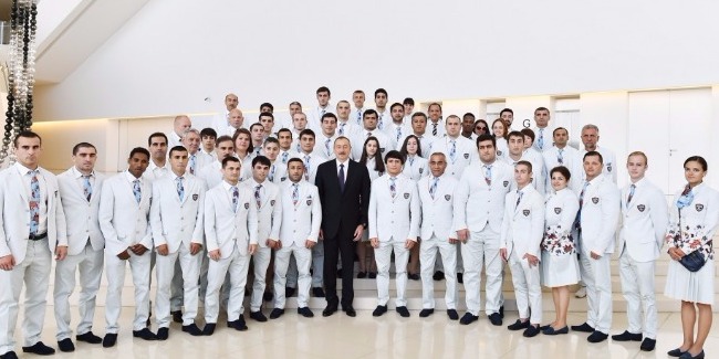 PRESIDENT ILHAM ALIYEV ATTENDED CEREMONY TO SEE OFF AZERBAIJANI ATHLETES WHO WILL COMPETE AT 31st SUMMER OLYMPIC GAMES IN RIO DE JANEIRO