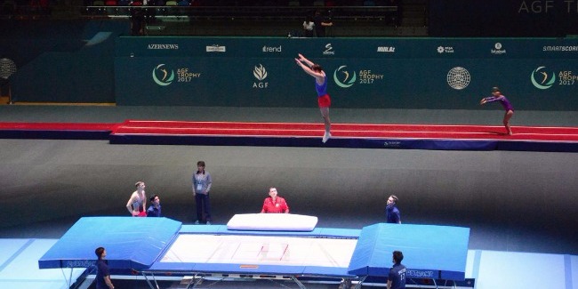 Bakıda Milli Gimnastika Arenasında batut gimnastikası və tamblinq üzrə ilk Dünya Kubokuna start verilib 