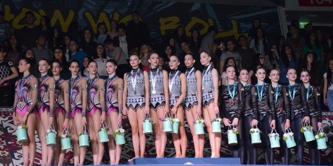 Сборная Болгарии по художественной гимнастике в групповых упражнениях выиграла 