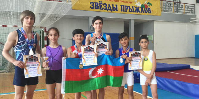 Азербайджанские прыгуны выступили на Открытом Турнире России по прыжкам на дорожке