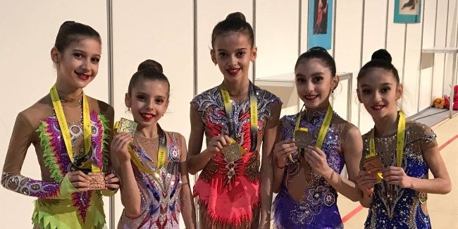 Our junior gymnasts returned home with medals