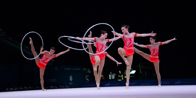 Azərbaycan gimnastları 5 halqa ilə çıxışların finalında Dünya Kubokunun bürünc medalını qazandılar