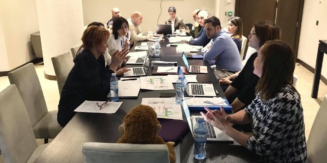 The UEG delegates have meetings in Baku