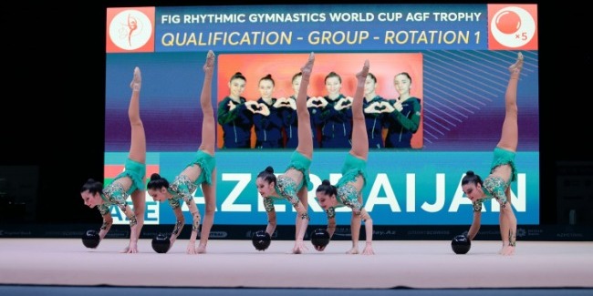 Азербайджанские гимнастки продолжают многоборье на Кубке мира