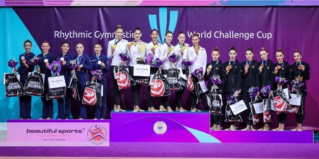 Azerbaijani Rhythmic gymnasts complete the World “Challenge” Cup with 3 medals