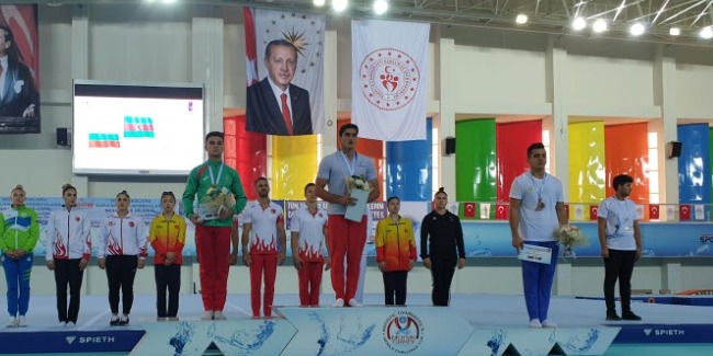 The Azerbaijani representative in Trampoline Gymnastics ranks 3rd in the International Tournament