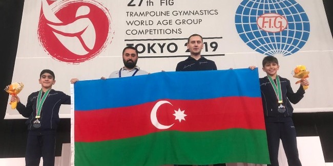 Впервые в истории гимнастики Азербайджана наши прыгуны на батуте стали вторыми в мире