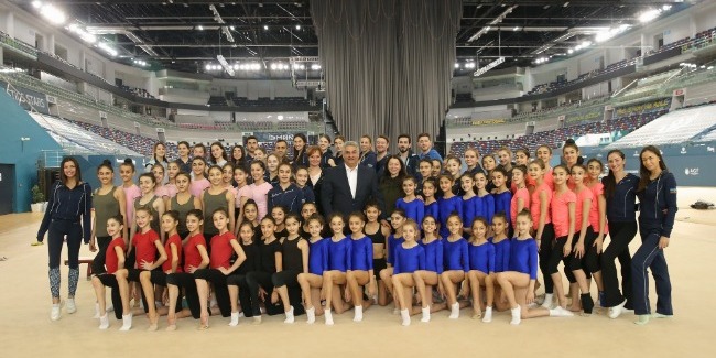 The minister of Youth and Sports visits Milli Gimnastika Arenasi