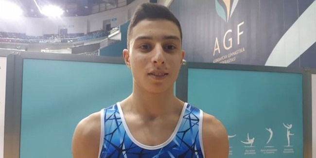 Турнир AGF Junior Trophy - подготовка к Чемпионату Европы по мужской спортивной гимнастике – азербайджанский спортсмен