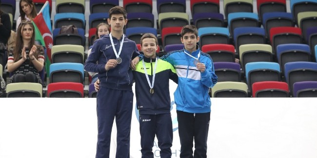 Gimnastlarımız kişi idman gimnastikası üzrə 1-ci “AGF Junior Trophy” yarışlarında yığma hesabına 3 medal yazdırdı